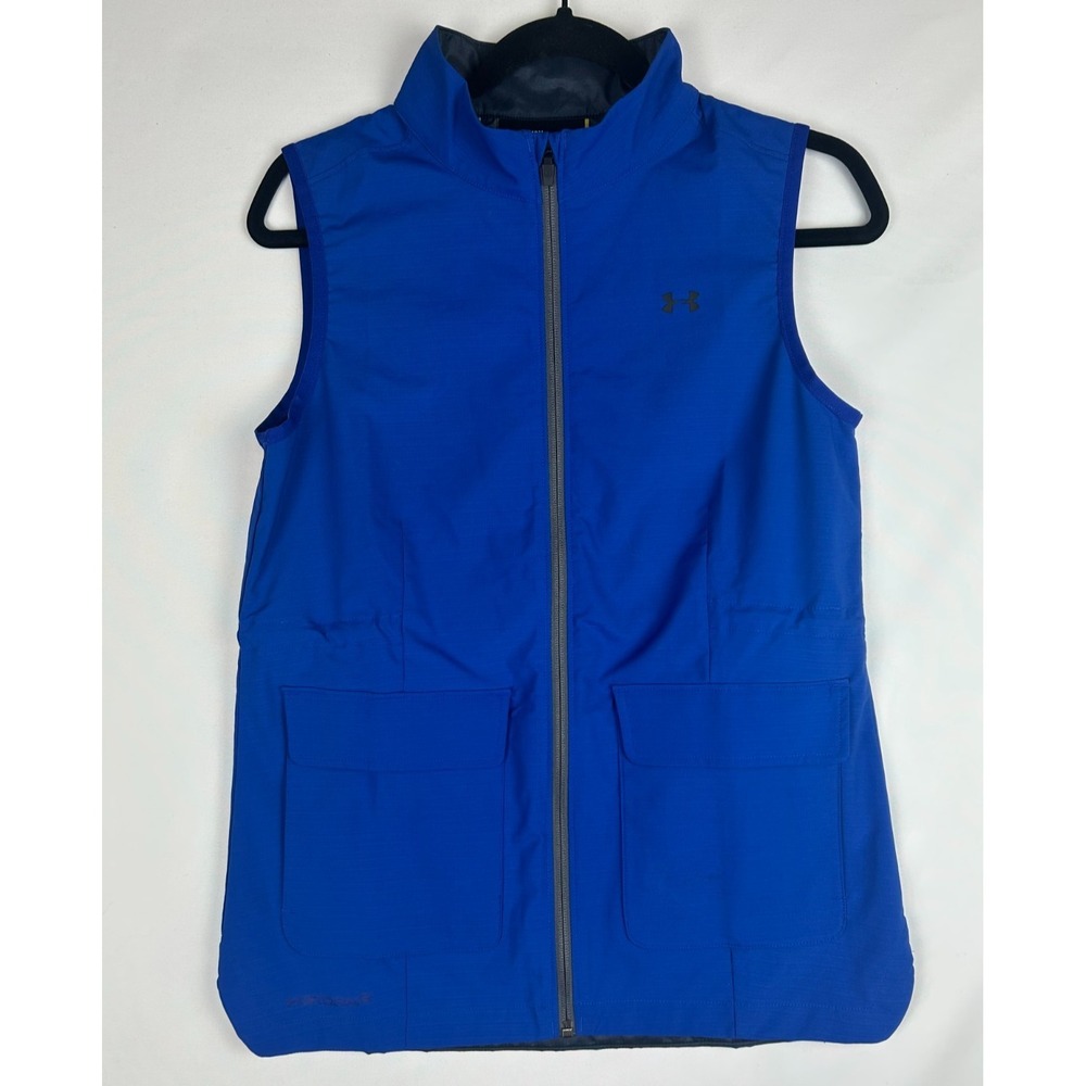 Under Armour  Women's Storm Blue Zip Front Windbreaker Lightweight Golf Vest XS